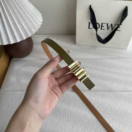 Special Loewe Classic Cowhide Leather Belt With A Shiny Loewe Geometric Belt Buc - Click Image to Close