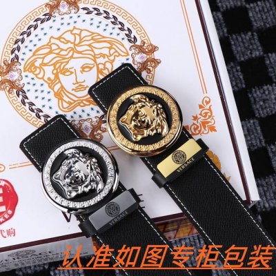 Men's Belt: Versace Original Men's Belt: 100% Top Layer Cowhide, Guaranteed Genu
