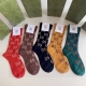 Specially packaged Gucci new style gold-threaded mid-length slouch socks! Five p