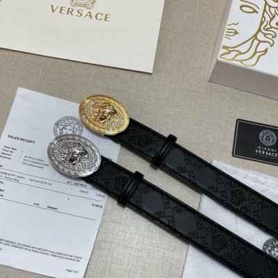 Brand: Versace New Belt Grade: Top-grain cowhide, new mold. 3.8cm width. Exquis