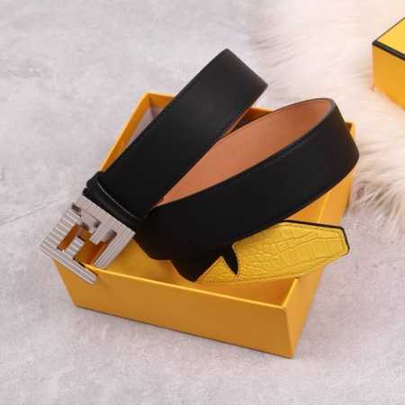 Fendi Fendi counter same style wide 38mm logo shape wide belt. Original Ff buckl - Click Image to Close