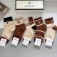 A box of 5 pairs of Chanel classic socks, high-quality pure cotton, soft and sup