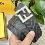 Fendi Same style as Fendi counters Width 4.0cm Double ring reversible belt Ff pr