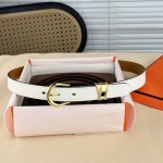 Swift Calfskin Belt With A Metal Buckle. This Belt Features A Sleek, Rounded Den