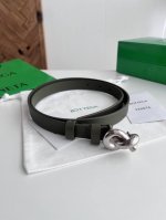 Bv 2025 latest women's flat belt double-sided Italian calfskin with a knot desig