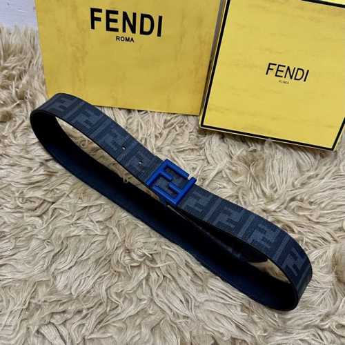 Fendi full packaging, same style as in boutiques, 4.0cm wide, double-ring revers