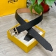 Fendi Men's Fashion Casual Belt, Original Alligator-Textured Surface + Top-Grain