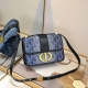Denim-on-denim lining. The Dior 30 Montaigne bag (DDD) is inspired by Dior's ico