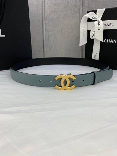 Width 3.0 Cm Chanel Imported Soft Calf Leather With Gold And Silver Sandblasted