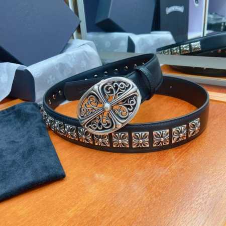 Chrome Hearts boutique belt (detachable version), pure copper-plated silver har - Click Image to Close