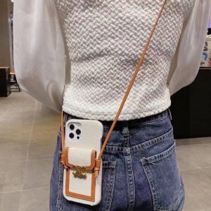 Celine card bag mobile phone case three-pack case, with stand, with lanyard, can