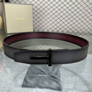 Tom Ford's latest trendy double-sided top-grain cowhide leather model, 3.8mm wid