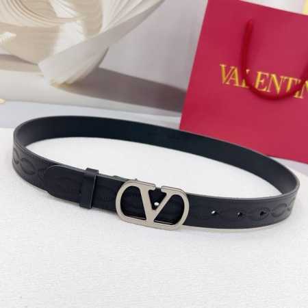 3.0 Cm Valentino Belt, Double-Sided Full-Grain Leather, Length: .75.80.85.9095.1 - Click Image to Close