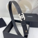 3.0Cm Chanel Belt Double-Sided Top Layer Leather Length.75.80.85.9095.100. Eu