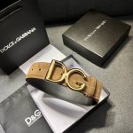 Dg, width 4.0cm, Dolce Gabbana new imported frosted cowhide versatile men's belt