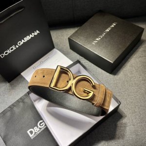 Dg, width 4.0cm, Dolce Gabbana new imported frosted cowhide versatile men's belt