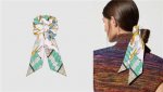Hermes "Tree Song" hair band, headband dual-purpose Twilly small scarf Twilly s