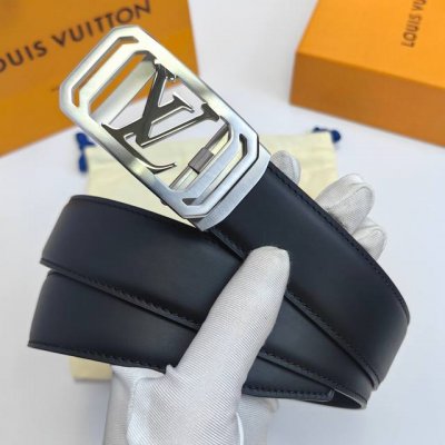 Lv Automatic belt without holes Lv3.5Cm men's exquisite automatic buckle, import