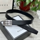 Automatic Buckle Belt] Gucci 3.5Mm Wide, Made From Double-Sided Imported Top-Gra