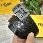 Fendl Fendi 40Mm Double-Sided Genuine Calf Leather With A Single Rhodium-Plated