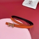 Summer Simple Girls Palm Pattern Belt Accessories Thin Version 1.3H Stainless St