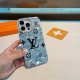 New product Lv mobile phone case water ripple shell pattern Imd full edging, ea