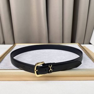Gucci, Horsebit Buckle Belt, Women's Smooth Cowhide, 3 Cm