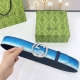 Gucci Gucci 4.0Cm official website blue gradient effect print, new double G belt