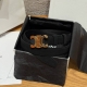 Celine Triomphe Medium Belt. This belt is made of suede cowhide leather with a s
