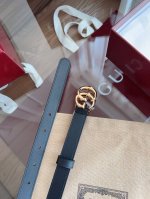 Gucci Surface top layer calfskin width 2.0cm New version of the counter logo hor