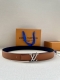 Lv 3.4-Inch Wide Attract Double-Sided Belt With Slightly Curved Edges And Modern