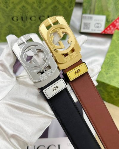 Belt: Gucci. Automatic Buckle - Waist Belt: Top-Tier Authentic Replica. Gucci. A