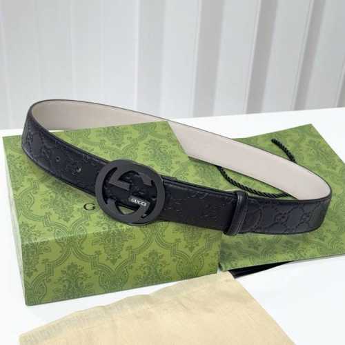 Gucci can be worn for business casual or formal wear! 3.8cm latest buckle, poli