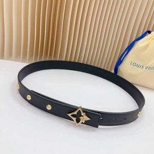3.0 Cm Lv Louis Vuitton New Belt, Double-Sided Top-Grain Leather, Length: 80, 85
