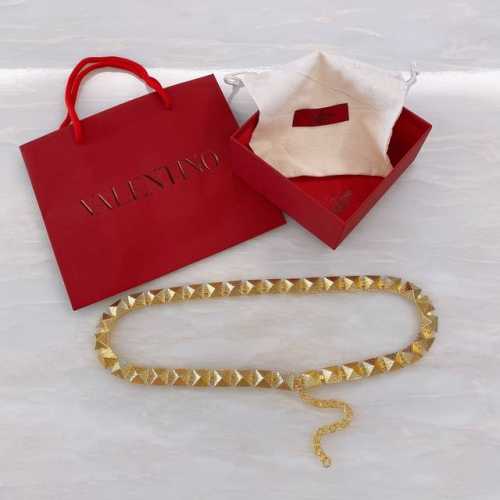 valentino Garavani Roman Stud Oversized Riveted Metal Belt - Vintage Brass Fo