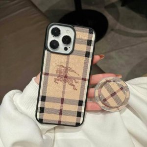Burberry magnetic mobile phone case strong magnetic logo bracket mobile phone ca
