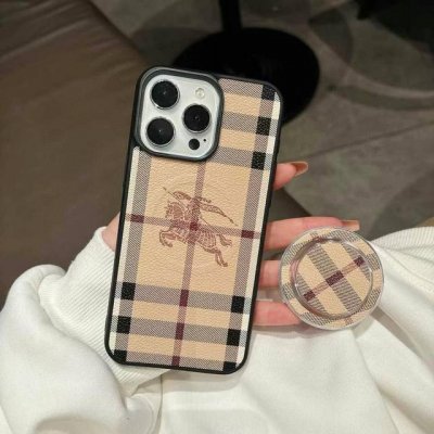 Burberry magnetic mobile phone case strong magnetic logo bracket mobile phone ca