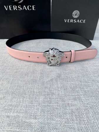 Width: 3.0 Cm Versace This Plain Weave Belt Features The Iconic Versace Medusa H - Click Image to Close