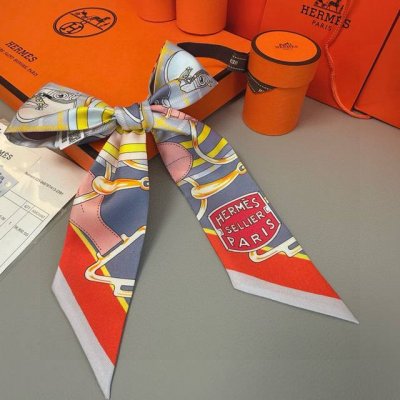 Hermes "Tatershar Harness" Twilly small silk scarf Twilly small silk scarf 100%