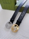 Special Gucci 4.0Cm Counter Same Style Embossing, Top Layer Cowhide Original Cou