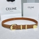 Celine New 3D Buoy Buckle Women's Belt, Italian Imported Calfskin, 2.5cm Width,