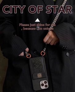 Loewe crossbody mobile phone case card case crossbody rope detachable logo hard