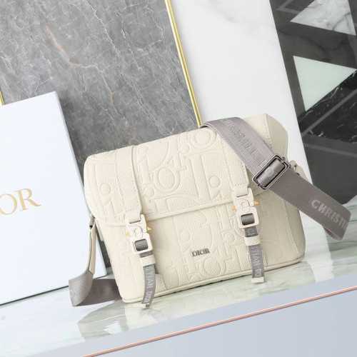 Dior Hit The Road Flap Messenger Bag Beige Dior Gravity-effect leather and beige