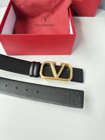 Valentino 40mm Double-sided Top-Grain Leather Classic Style Reversible Belt wit - Click Image to Close