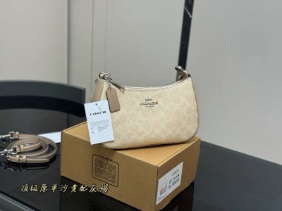 Upgraded version with box Size: 24*13*7Cm Coach Teri underarm bag hardware has b