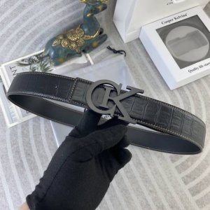 Ck special leather belt series, original hardware fine stainless steel buckle, s