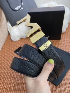 Product Name: Montblanc Original Single Material: Original Single Cowhide Belt 1