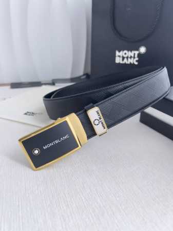 Product Name: Montblanc Original Single Belt Automatic Leather Belt Model: Autom - Click Image to Close