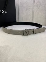 Width 3.0Cm Chanel imported soft calfskin matte color boutique steel buckle.