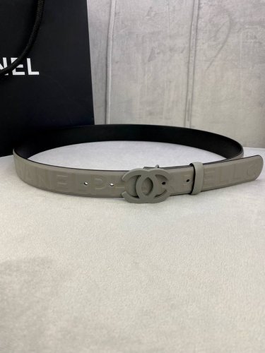Width 3.0Cm Chanel imported soft calfskin matte color boutique steel buckle.